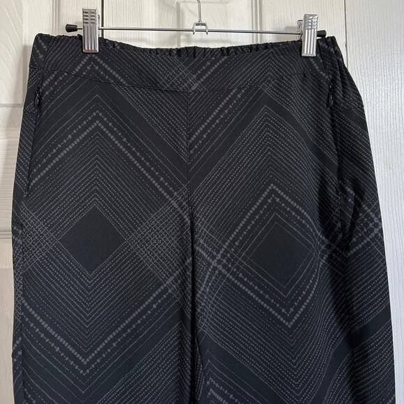 Royal Robbins NWT black patterned spotless traveler trouser pants size 2 - Picture 3 of 10
